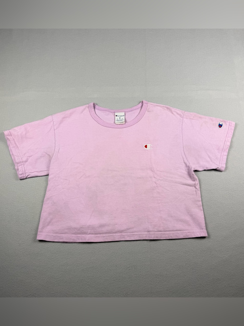 Champion Pink Cropped Crew Tee